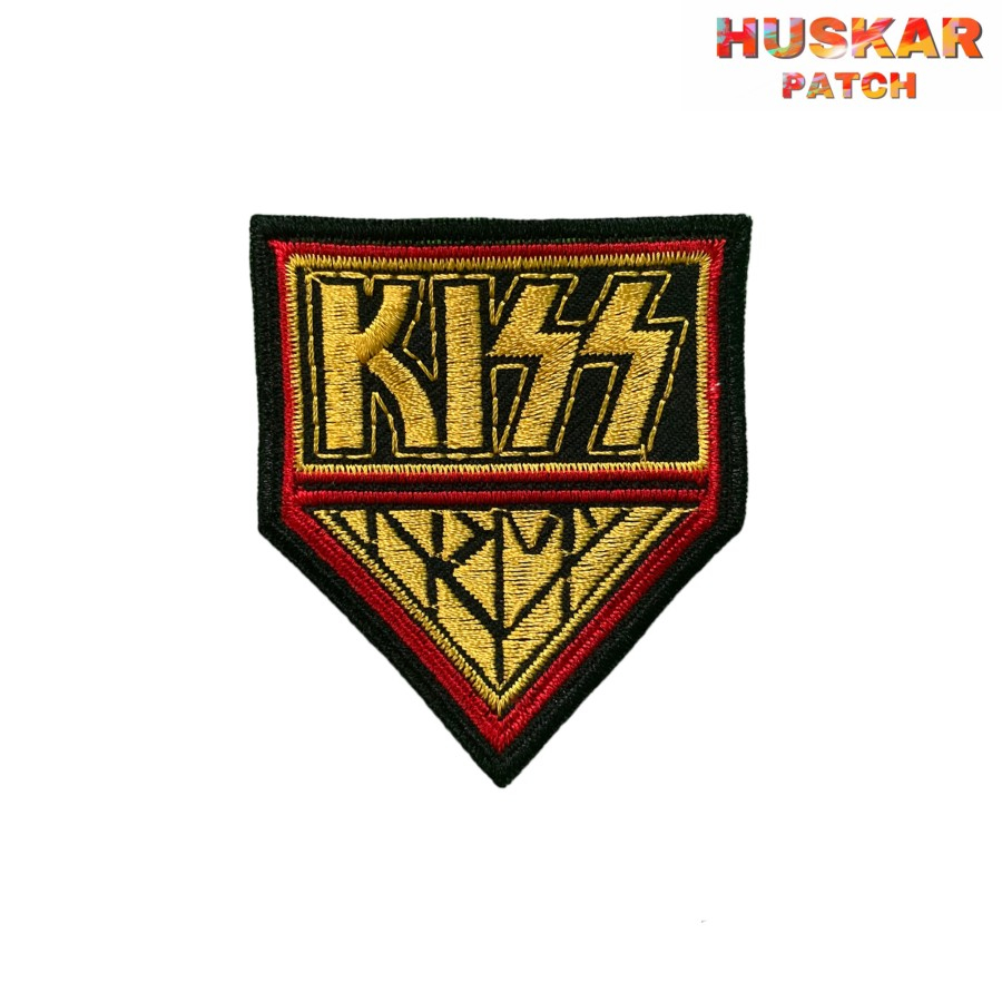 PATCH BORDIR / EMBLEM BORDIR JAHIT KISS BAND LOGO AKSESORIS EMBLEM MUSIK BAND