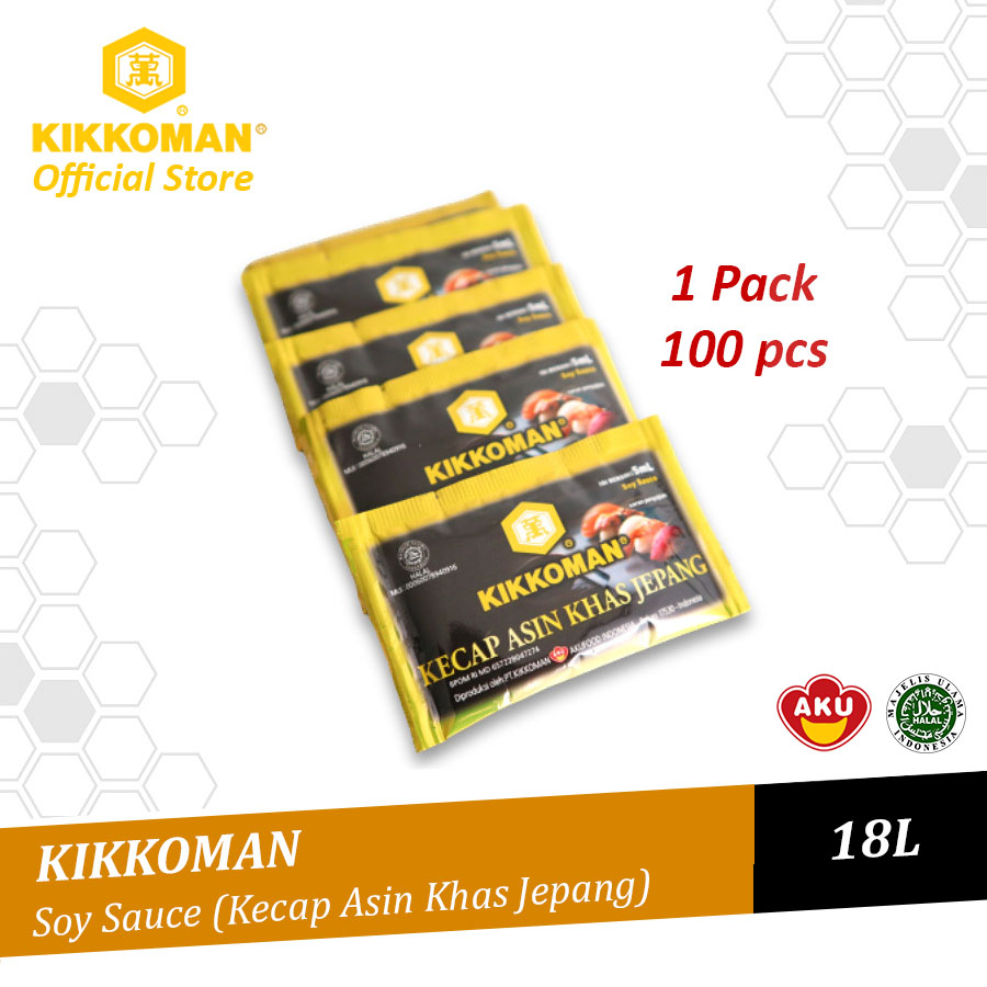 

Kikkoman Soy Sauce Shoyu Kecap Asin Sachet Halal 5ML