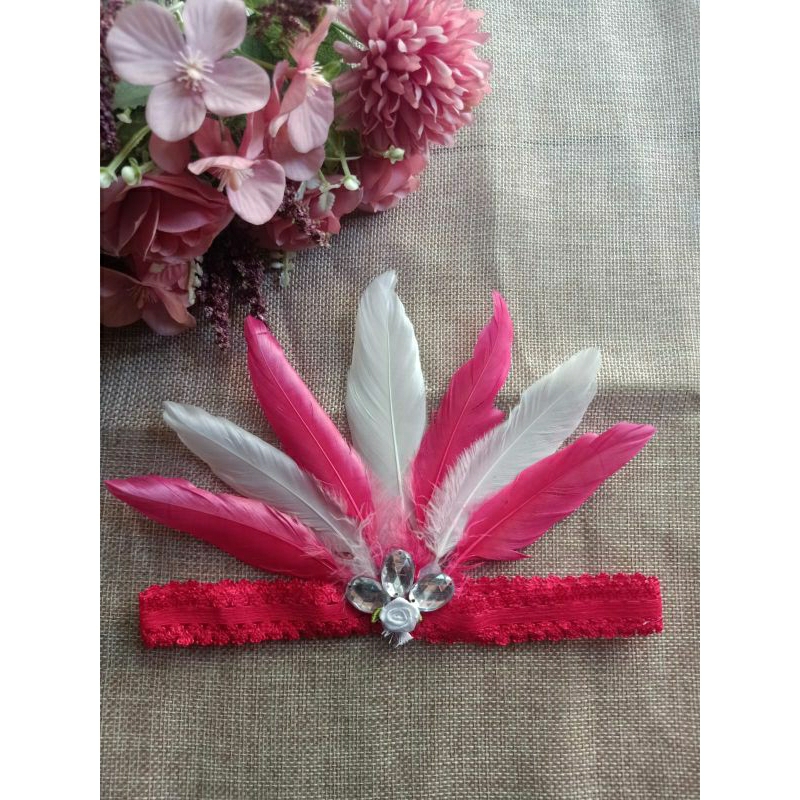 Bandana Bulu/aksesoris kepala bulu/Bandana Simple