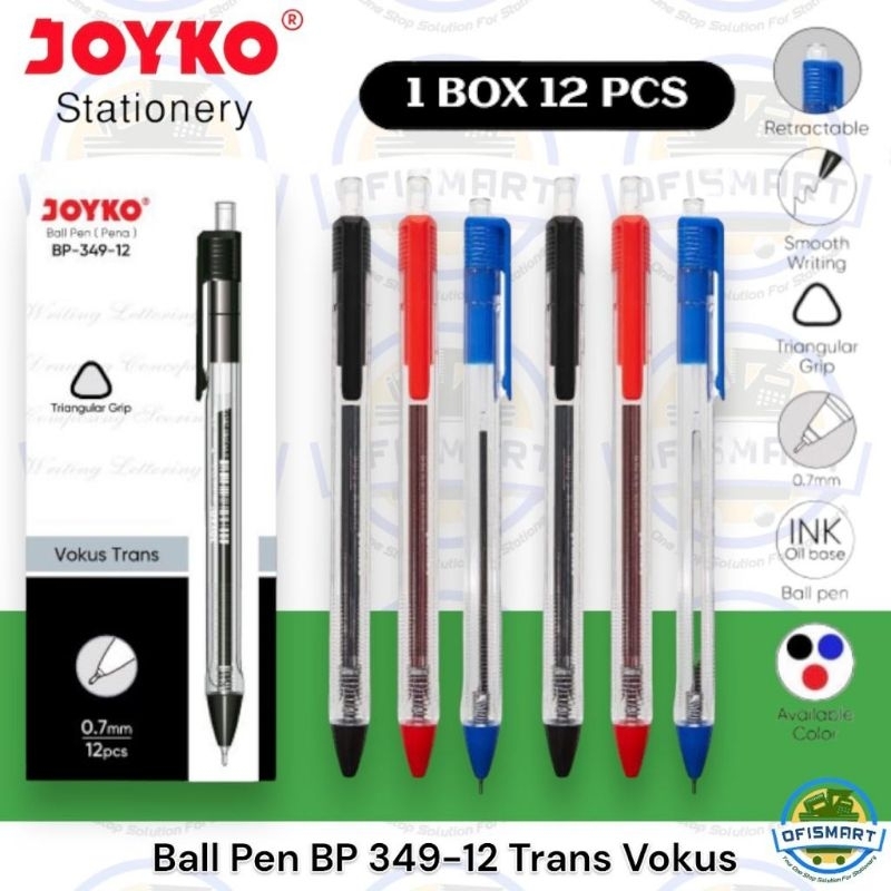 

Joyko Ball Pen BP 349 Vokus Trans 0.7mm | @1Ktk=12PCs