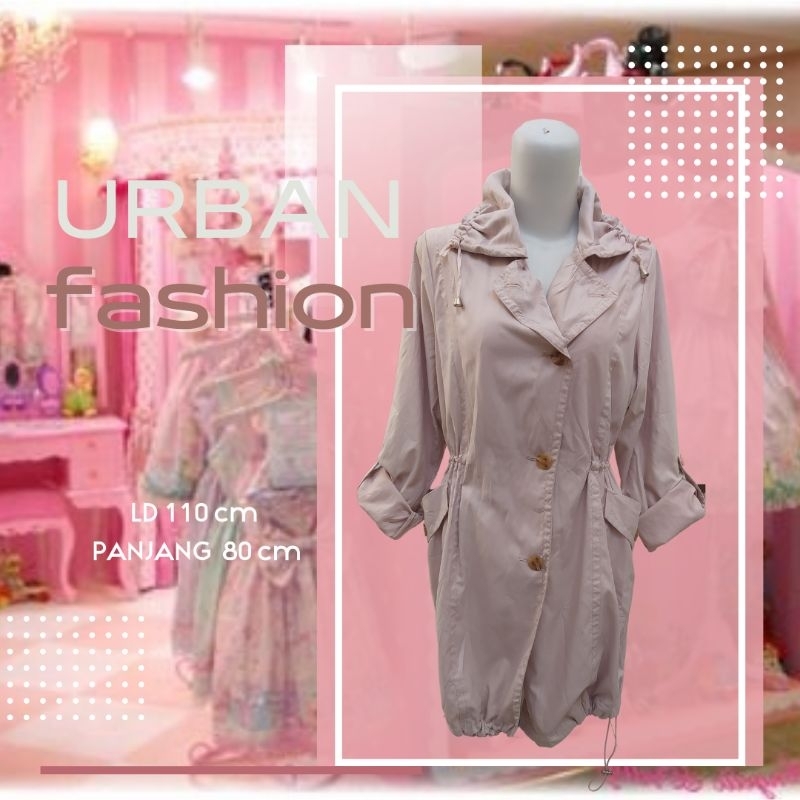 Jaket fashion korea CREAM PINK fullfuring