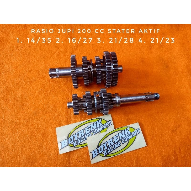 RASIO RATIO JUPITER Z VEGA R CRYPTON CUSTOME RACING 200CC STATER AKTIF BRC_OLSHOP