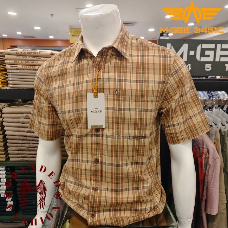 MGEE BIPSP KEMEJA PRIA LENGAN PENDEK ALTO C123 BROWN
