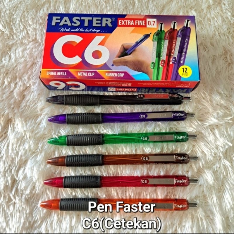 

(3bh)Pen/Bulpen/Balpoint Faster C6 Extra Fine Cetekan