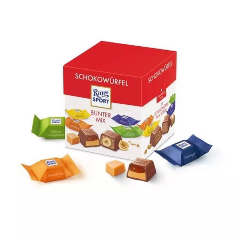 

[Chocolate Gift] Ritter Sport Schokowurfel Chocolates Cube Bundle Deals mix 4 rasa