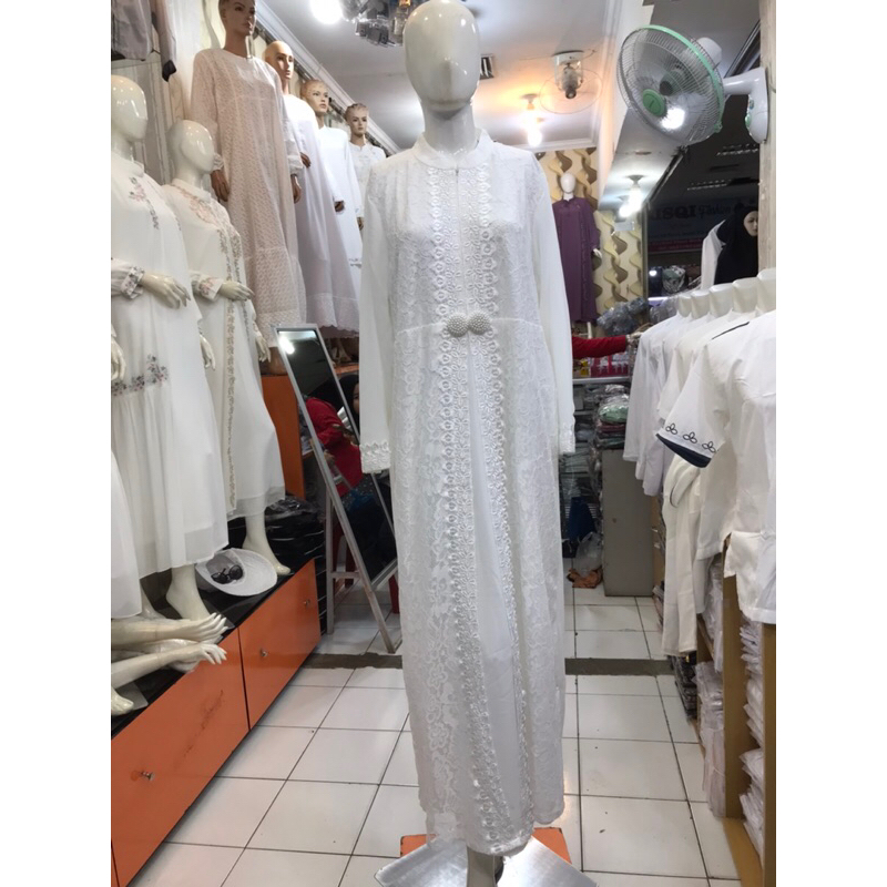 Gamis Dress Makkah 329 Cerutti Baby Doll Bordir mix borkat Model Simpel Terbaru 2023 Dress Remaja Wa