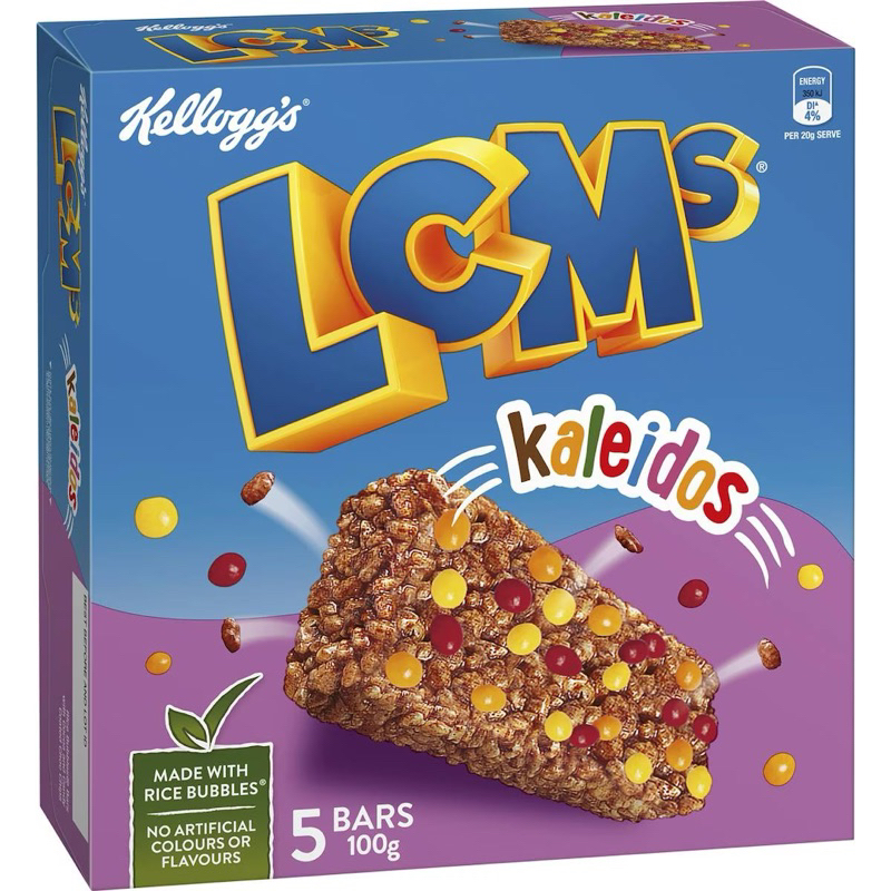 

Kellogg's LCM’s Kaleidos Bars 5 Pack 100g - Australia