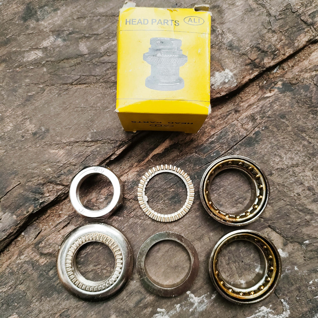 Headset Komfork Sepeda Vintage Klasik Ali Japan Standar 22.2 mm Chrome
