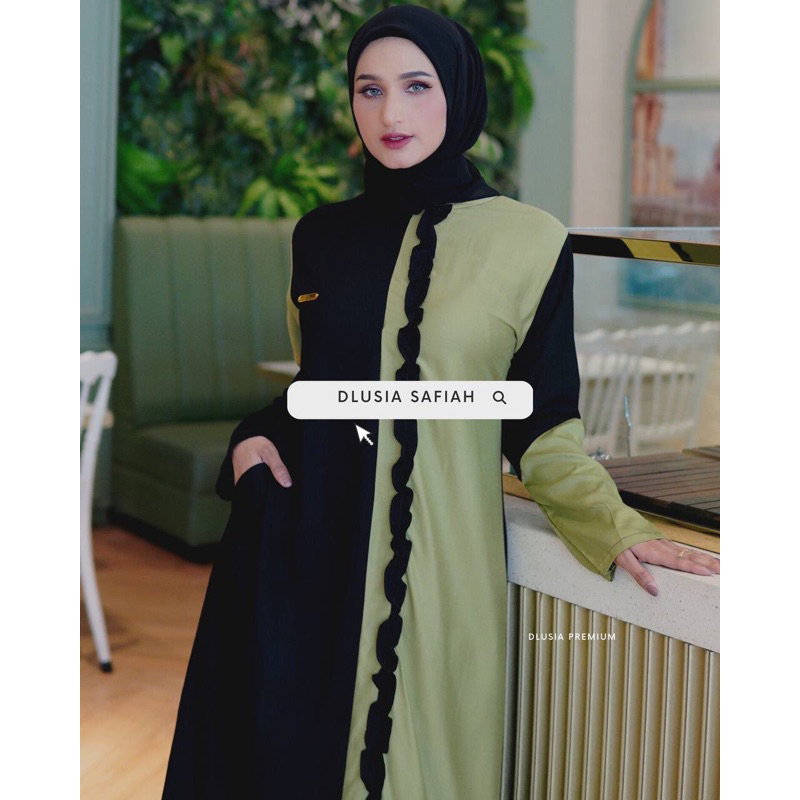 Daster Arab Dlusia SHAFIAH Maxi Dress Premium Gamis Rayon Twill Ori