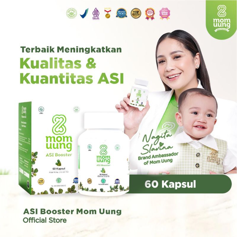 Mom Uung Pelancar Asi Booster Kelorcap Momuung Breastfeeding Support 60 Kapsul