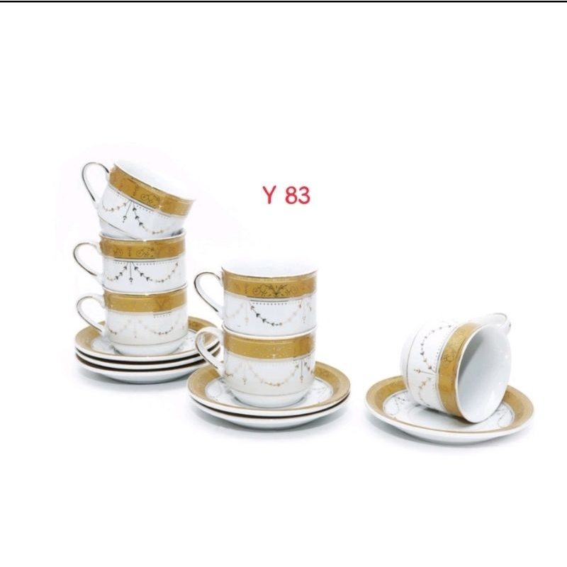 cangkir keramik Vicenza tipe Y 83 dan Y 85 (per set)