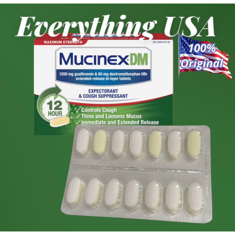 Mucinex Max Strength 1200mg 12 Hours Extended Release - Obat Batuk Pengencer Dahak