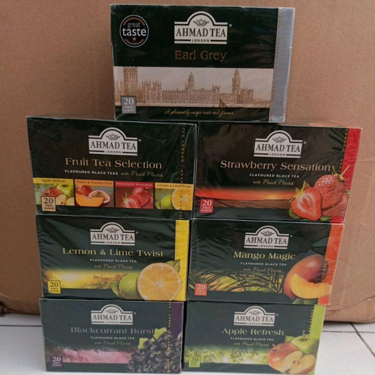 

Ahmad Tea London Fruit Tea Selection & Herb Infusion Black Tea Earl Grey