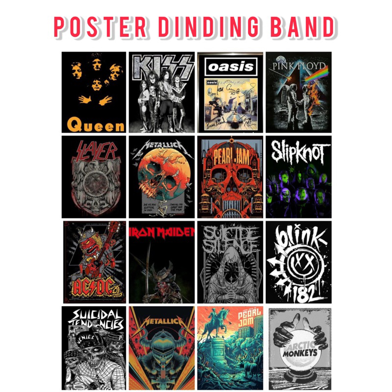 poster dinding aesthetic band