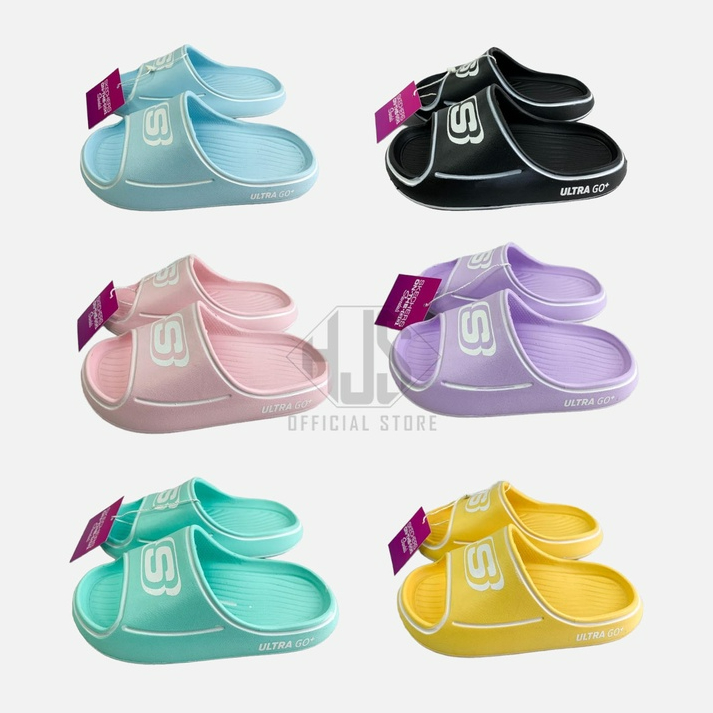 Sandal Wanita Slip On Sandal Cartoon Cewek Slide Sendal Cewek Selop Anti Licin Sandal Terbaru Skechers