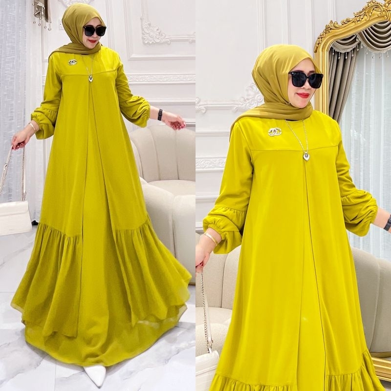 Gamis rompi polos/Gamis Rompi/Gamis Polos