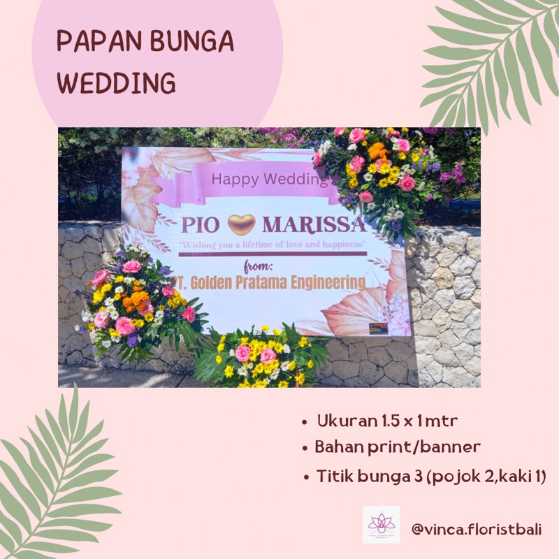 Papan Bunga Wedding Florist Bali