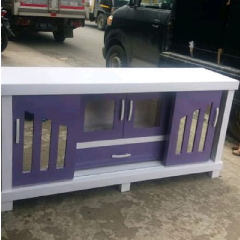 BUFFET TV MINIMALIS RAK TV PANJANG LEMARI PANJANG RAK PANJANG ELEGAN