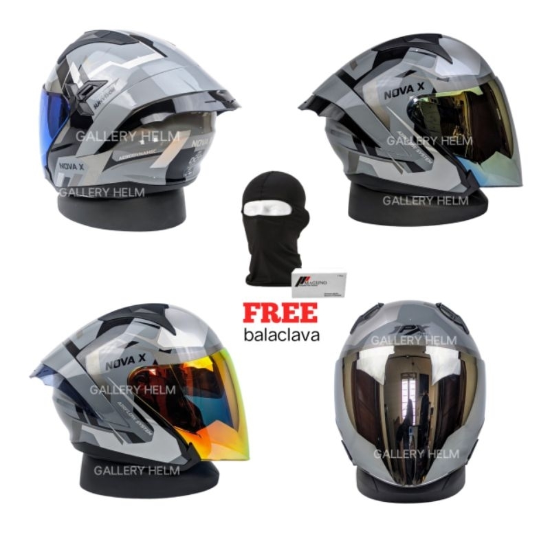 JPX NOVA X N4 VERO PAKET GANTENG | HELM JPX HALF FACE