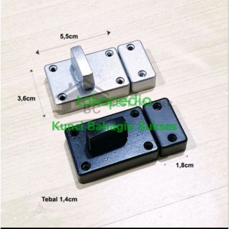 GRENDEL PUTAR / SLOT PINTU DEKKSON DB AL-805- SILVER & HITAM