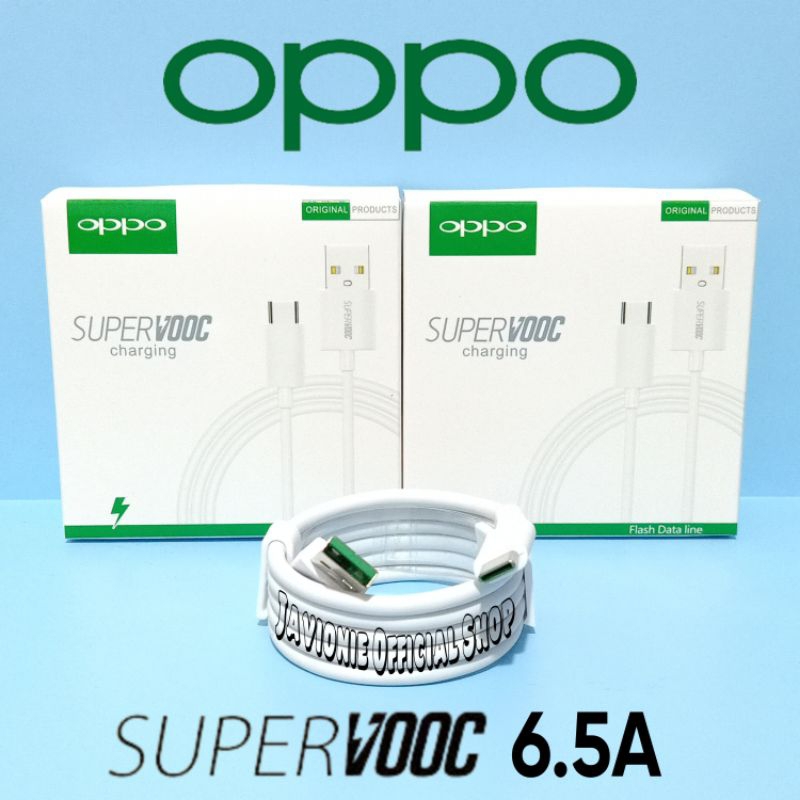 Kabel Data Charger OPPO Reno 1 2 2F 3 4 5F 5 6 7 7z 8 8T 8z PRO 4G 5G Original 6.5A Super VOOC TYPE C Flash Charge