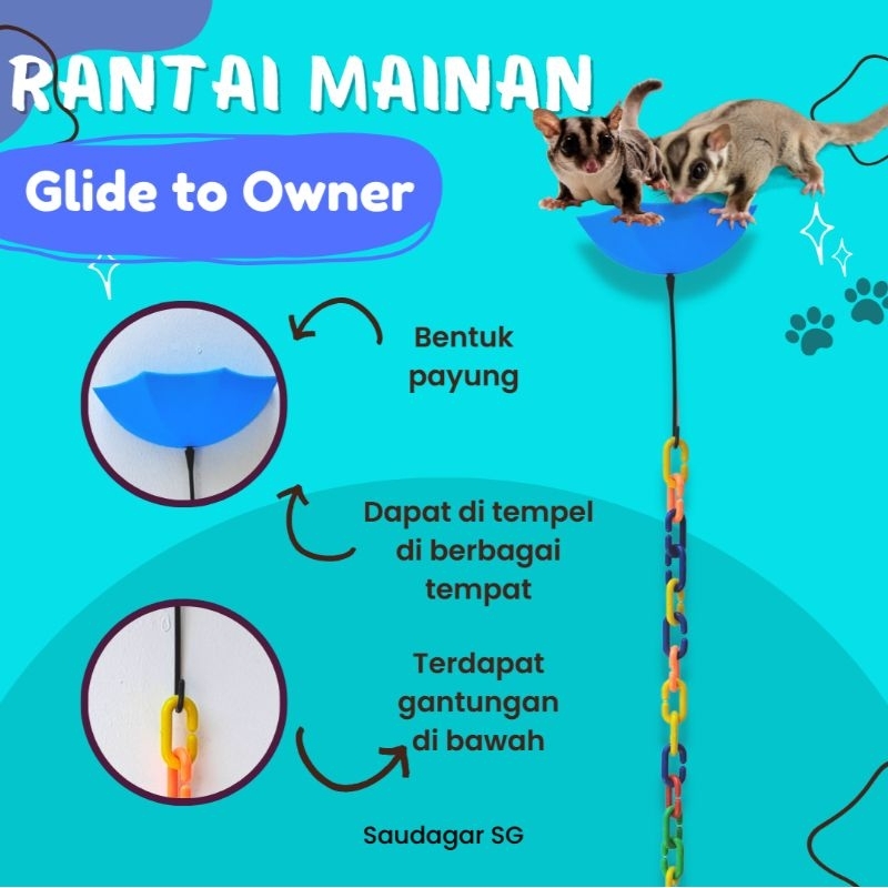 Mainan ketangkasan Glide To  Owner Sugar Glider
