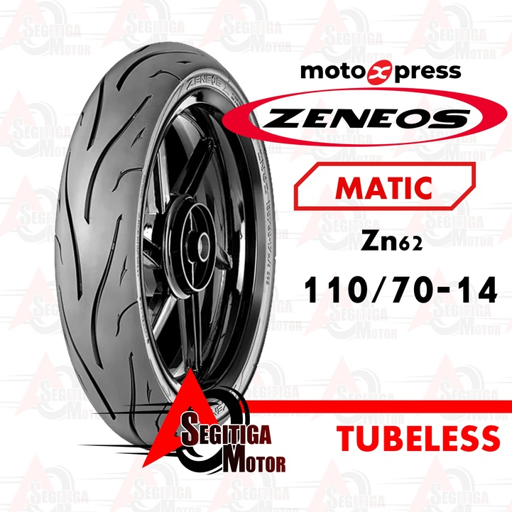 BAN MOTOR MATIC RING 14 // ZENEOS ZN62 110/70-14 TUBLESS //BAN MOTOR AEROX, PCX, VARIO 125