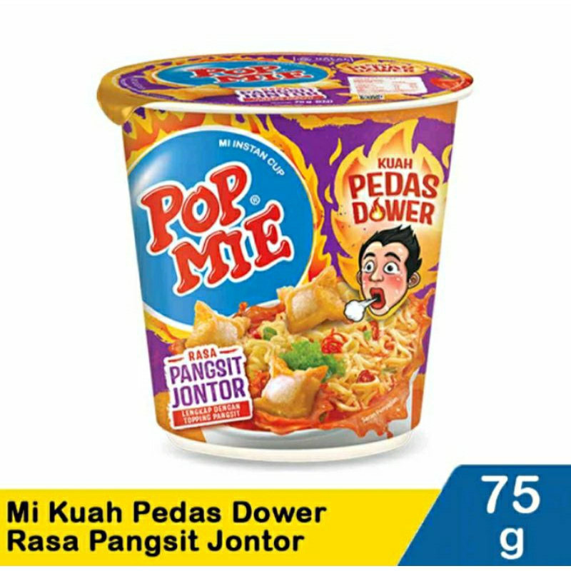 

Pop Mie Mi Instan Pedas Dower Pangsit Jontor 75gr