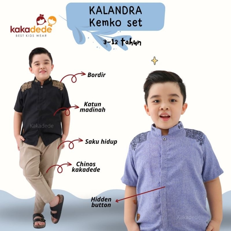 Ready ‼️Set Anak Cowok Premium Kalandra by Kakadede bisa COD