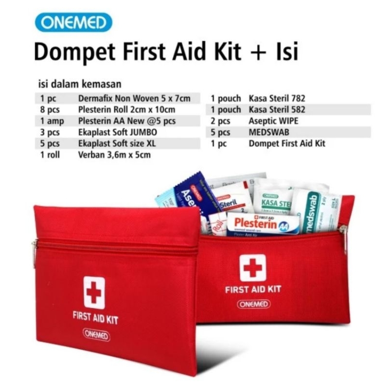 Onemed Dompet P3K First Aid Kit / Plester Luka / Perlengkapan perawatan setelah anak Sunat / Dompet P3K Traveling / Perawatan Setelah Sunat