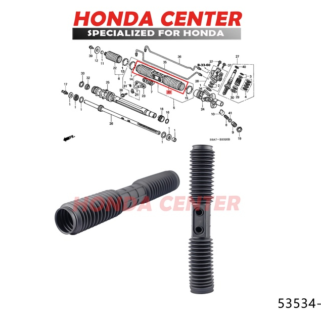 karet boot abu debu pelindung gear box steering rack stir crv 2002 2003 2004 2005 2006