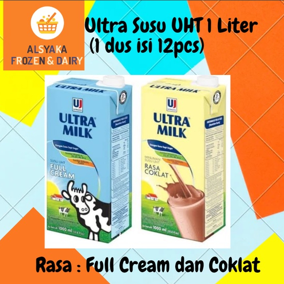 

Ultra UHT 1 Liter Rasa Coklat/ Full Cream (1 carton isi 12 pcs)