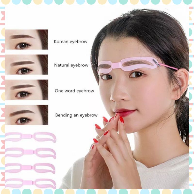 Eyebrow Template Adjust Cetakan Alis 4 In 1 Original Impor