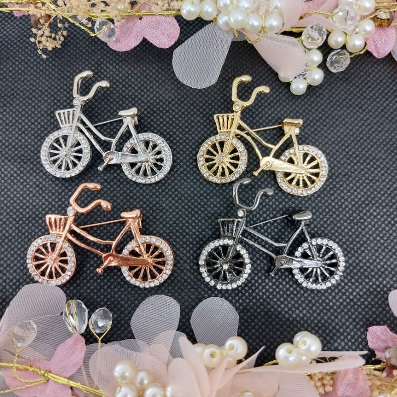 Brooch / Bros Button kw / Bros Button kw motif Sepeda