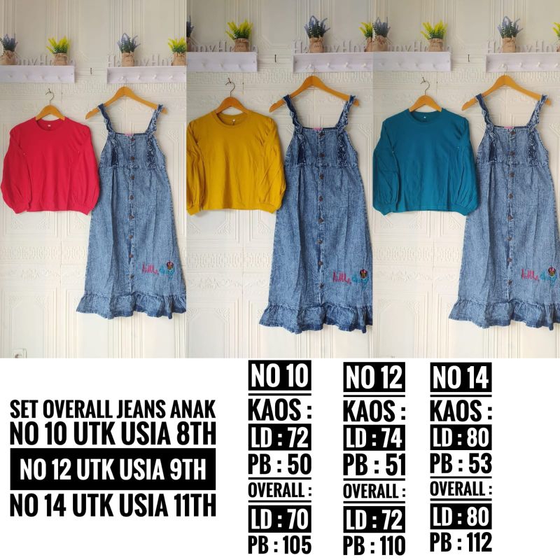 Overall Jeans Anak perempuan 8-11 tahun   overall gamis anak tanggung