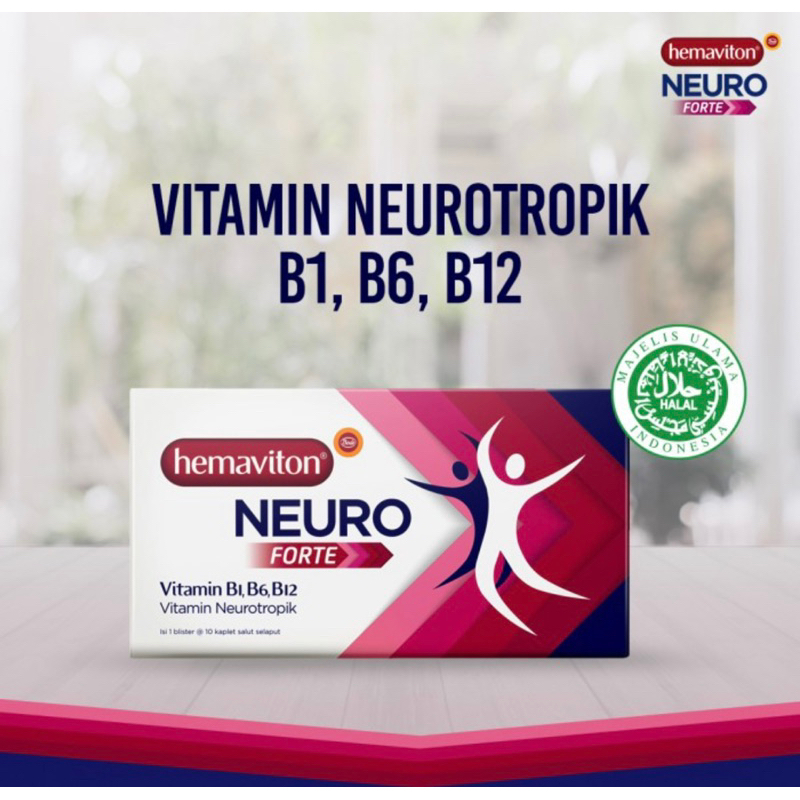 Hemaviton neuro forte strip 10 tablet ( menghilangkan nyeri linu kesemutan )