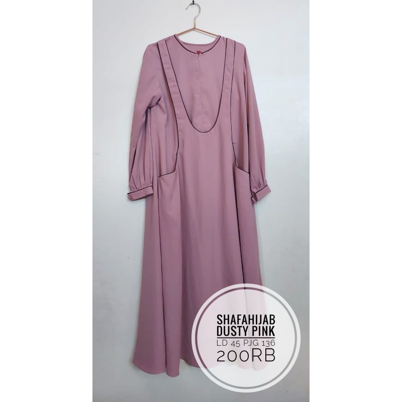 Preloved gamis Shafa hijab pink