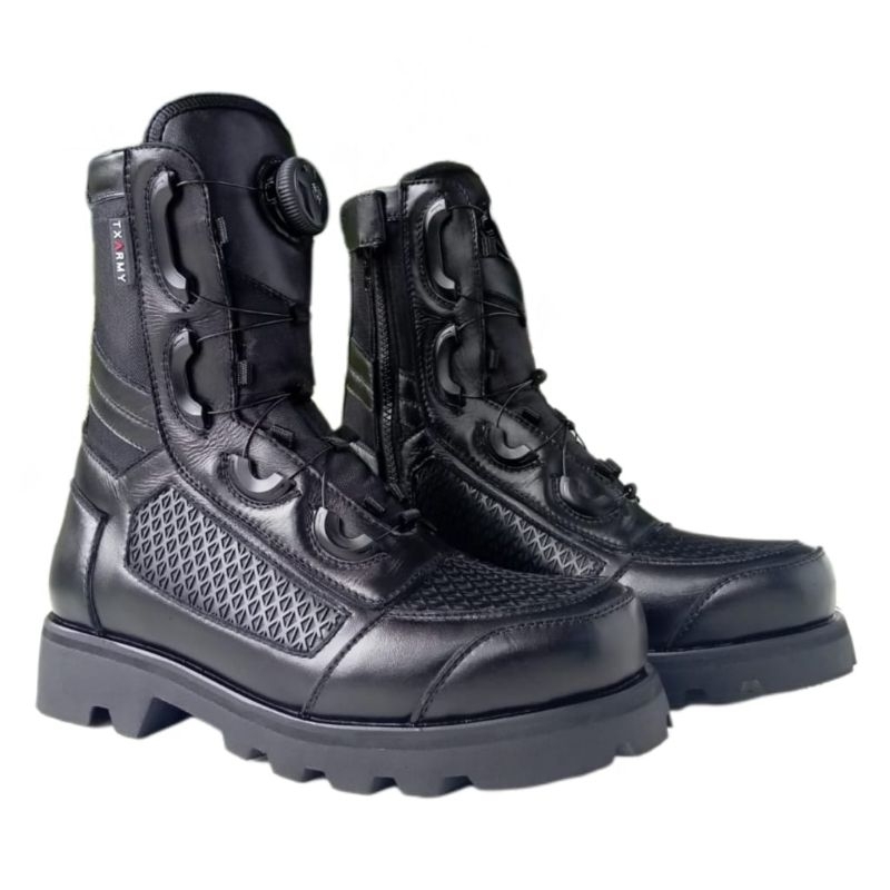 SEPATU PDL TALI PUTAR SARANG TAWON PAKAI RESLETING DAN PAKAI SOL RADIAL BAHAN KULIT SAPI ASLI MERK TX-ARMY SEPATU PDL DINAS LAPANGAN TNI POLRI SECURITY SATPAM