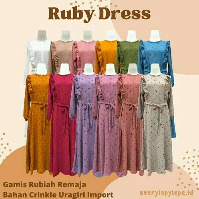 gamis crinkle ruby premium