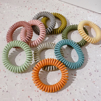 IKAT RAMBUT SPIRAL JUMBO WARNA WARNI / KARET IKAT RAMBUT KABEL / KUNCIR RAMBUT SPIRAL / IKAT RAMBUT KABEL