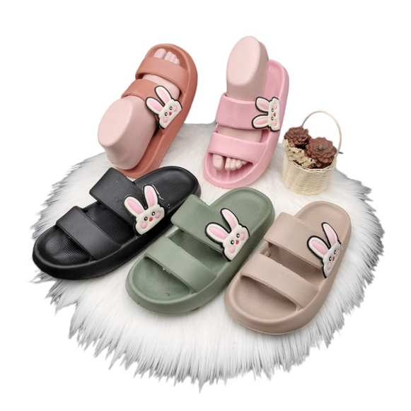 Sandal Slop Dewasa Motif RABBIT Sandal Selop Kekinian Empuk Nyaman Sandal Rumah Terbaru