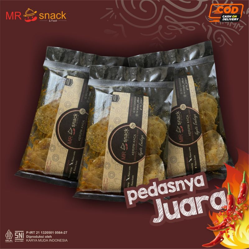 

Keripik kaca rasa rendang/Camilan kaca rasa kare/Snack kaca rasa soto/oleh oleh camilan/Keripik kaca rasa kare/Keripik beling