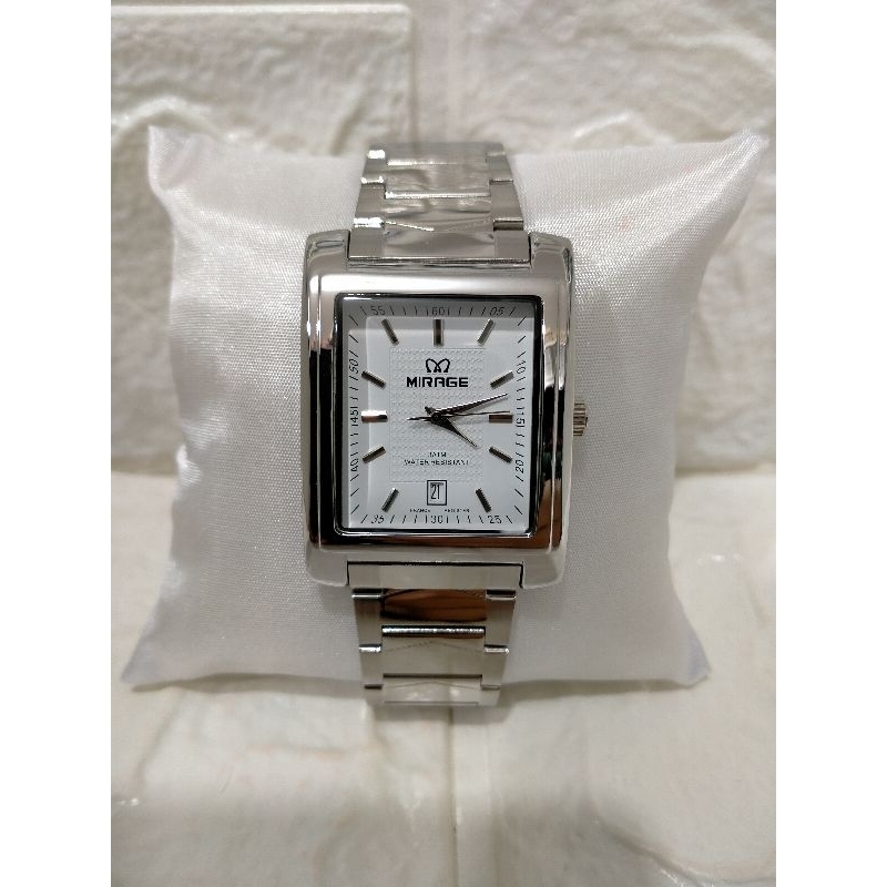 MIRAGE 8212 BSP-M GLORY JAM TANGAN PRIA RANTAI STAINLESS STEEL WATER RESISTANT 3