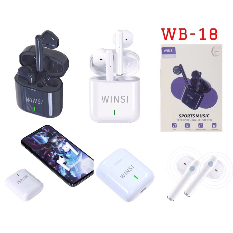 Handsfree Bluetooth TWS / Earphone WINSI WB