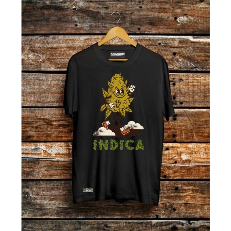 KAOS DISTRO PRIA. GANJA INDICA. KAOS DAUN GANJA 420. KAOS DISTRO ORIGINAL free sticker