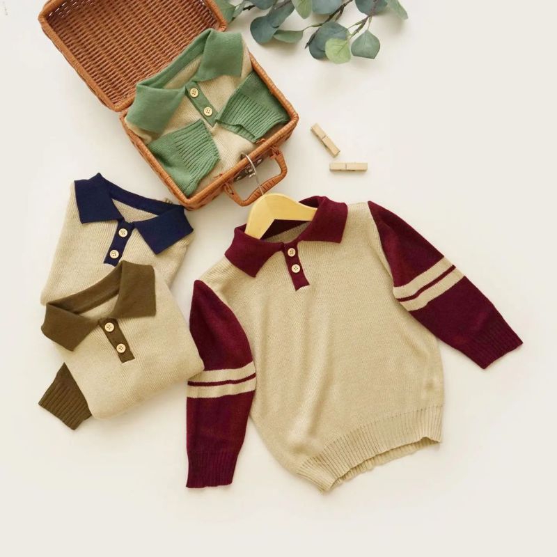 SWEATER POLO SAKA KNIT