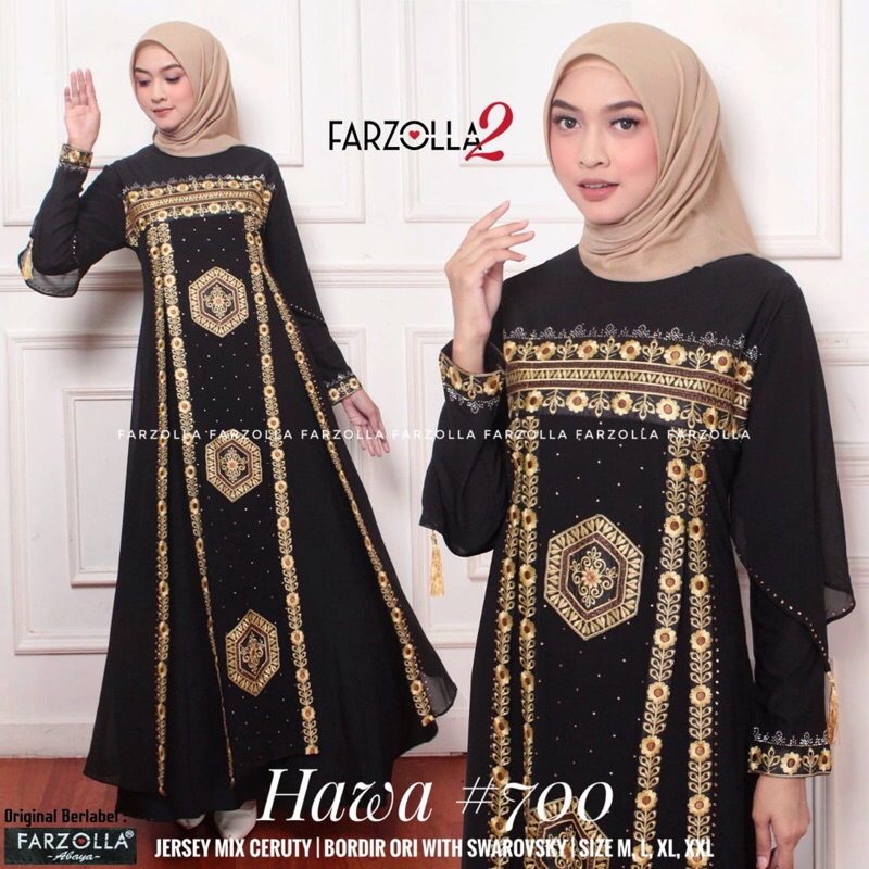Abaya Turkey | Hawa #700 | Busana Arab Muslimah Original by Farzolla