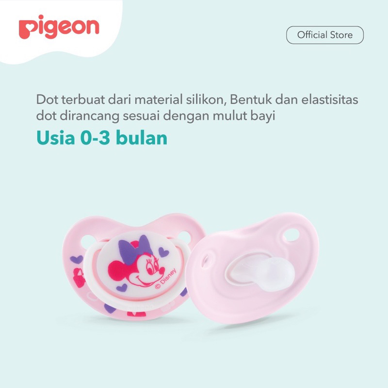 PIGEON Pacifier Fun Friend Friends Funfriends Funfriend Size Ukuran S 0-3 0 - 3 Month Bulan 0M-3M Unisex Girl Boy Girls Boys Disney Empeng Bayi Silicone Silikon Ada Tutup Lembut Mickey Mini Minnie Miki