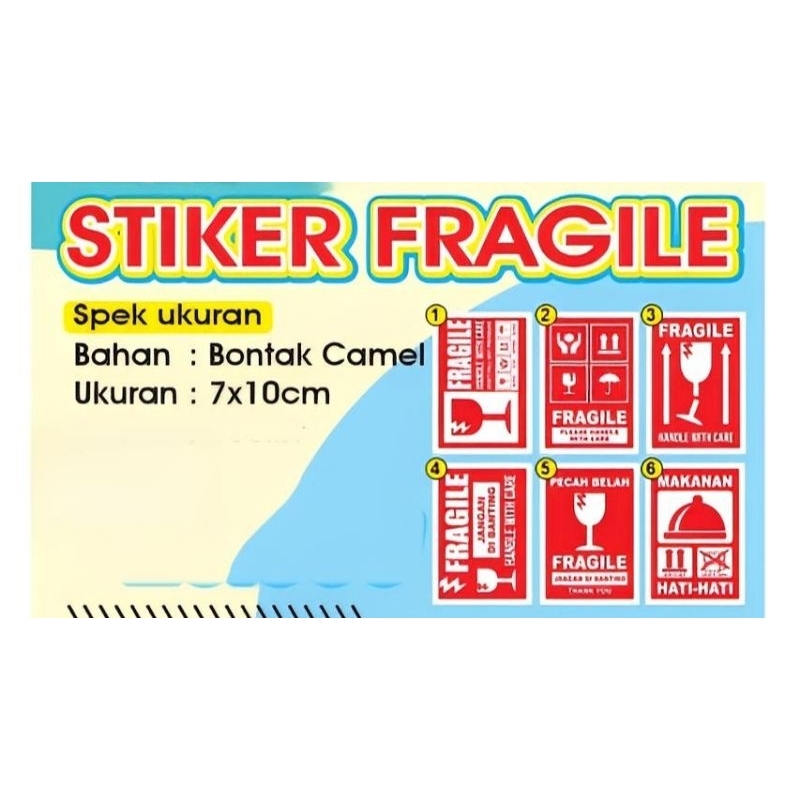 

Stiker Fragile 100pcs /pax