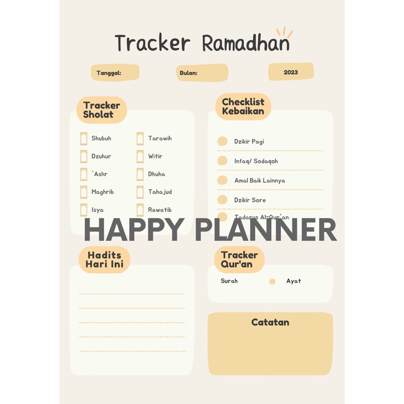 

23_Islamic Planner | Ramadhan Planner | Sholat Tracker